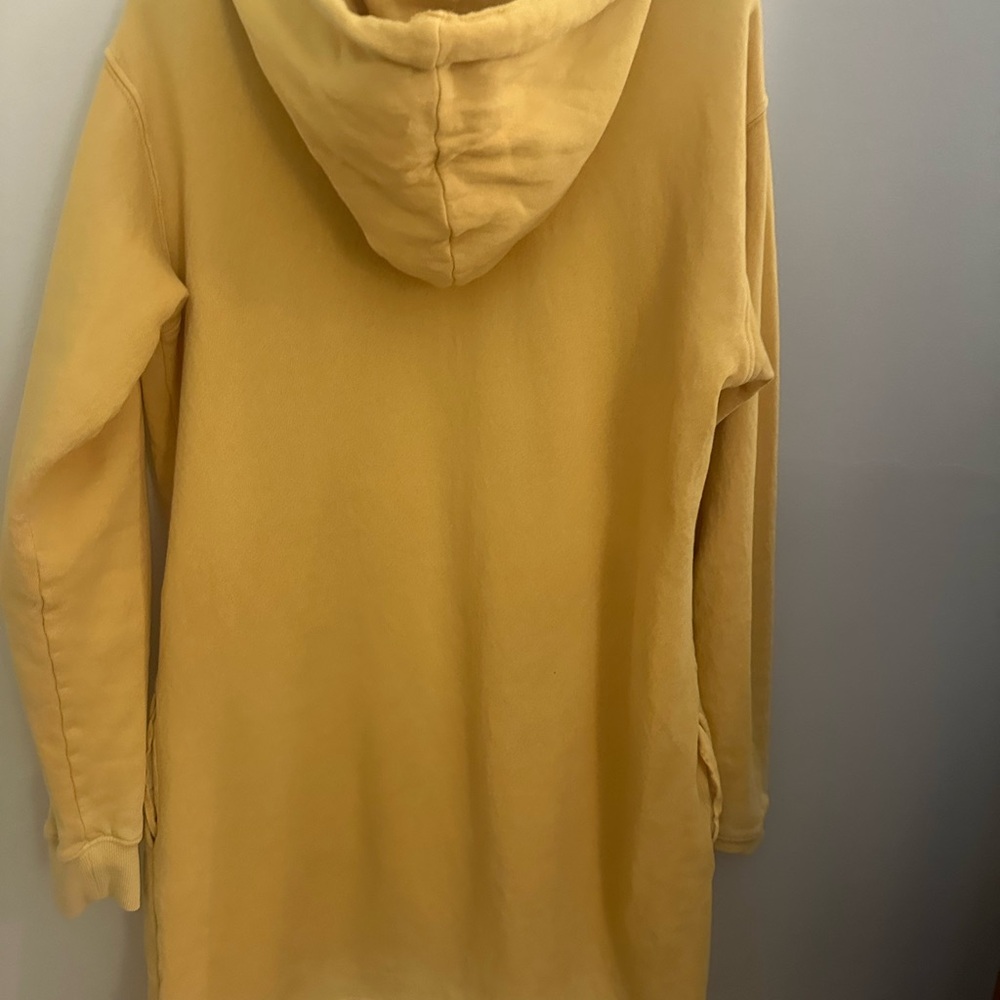 VELVET By Graham & Spencer Dekota Ombre Fleece Hooded Dress Sunny S $198 - Picture 3 of 5